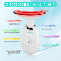 Facial Massager Red Light Beauty Device for Face and Neck Face Sculpting Wand with 7 Color LED Photon Skin Care Tool Ideal Gift